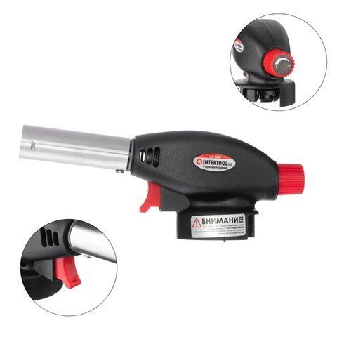 Горелка газовая с пьезоподжигом INTERTOOL GB-0020 VSE GB-0020 VSE фото