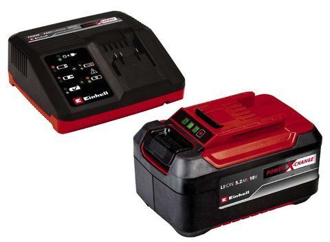 Потужний зарядний пристрій і акумулятор 18V 5,2 Аh Starter-Kit Einhell Power-X-Change VSE 4512114 VSE фото