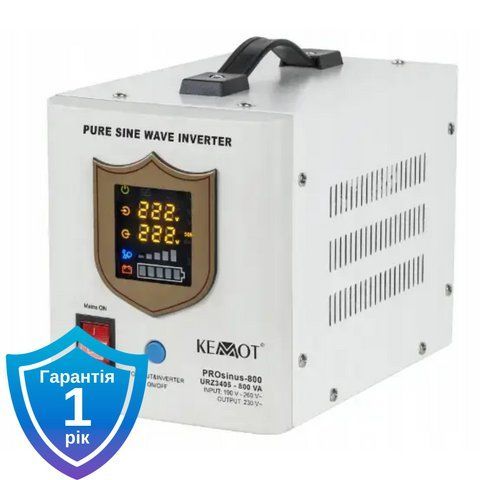 Гибридный ИБП/Инвертор Kemot URZ3405 PROsinus-800 12V 230V 800VA/500W 0655 фото
