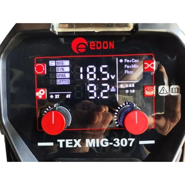 Сварочный полуавтомат Edon TEX MIG 307: 5.2 кВт, 300 А, электрод 1.6-4.0мм, проволока 0.6-1.0,без газа/с газом TEX MIG 307 фото