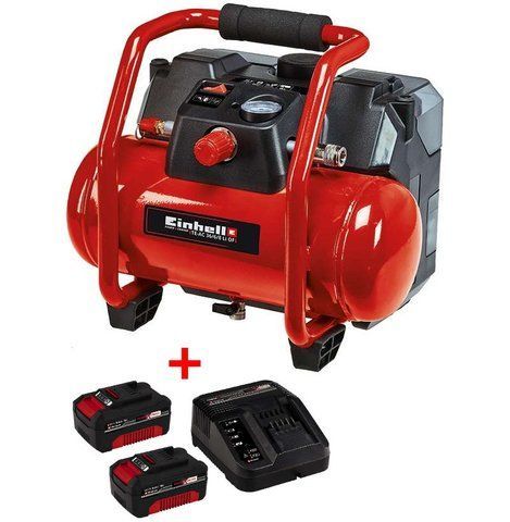 Компрессор аккумуляторный Einhell TE-AC 36/6/8 Li OF Set + зарядное устройство и 2 аккумулятора 18V 3,0 VSE 1649 VSE фото