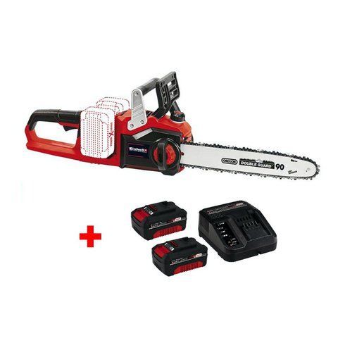 Пила цепная бесщеточная Einhell GE-LC 36/35 Li-Solo + зарядное устройство и 2 аккумулятора 18V 4,0 Ah VSE 4501780, 4512042 (2 шт) фото