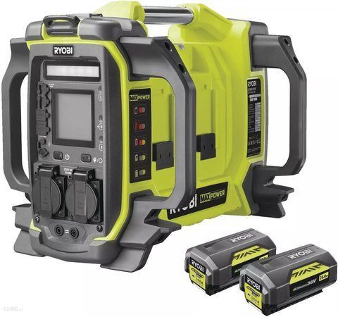 Інвертор напруги акумуляторна зарядна станція Ryobi RY36BI1800A + 2 акумулятори 56 57 8 фото