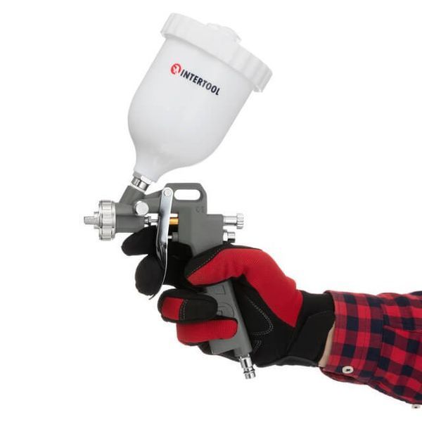 Краскопульт пневматический HP INTERTOOL PT-0204 : 190 л/мин, диаметр форсунки 1.5мм, 600 мл бачок PT-0204 фото