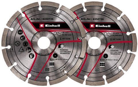 Диски для бороздодела Einhell 125х22.2 мм, 2 шт (4350736) 4350736 фото