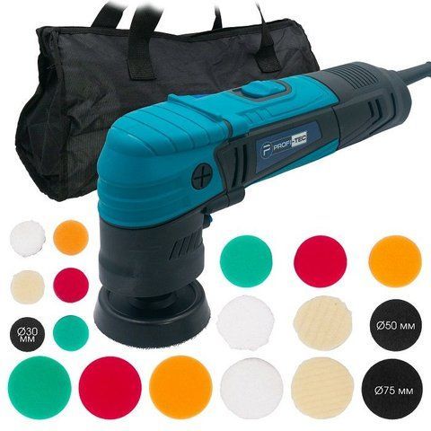 Полірувальна роторна машина PROFI-TEC PPM-607SR SET 600 Вт диски 30/50/75 мм PPM-607SR SET VSE фото