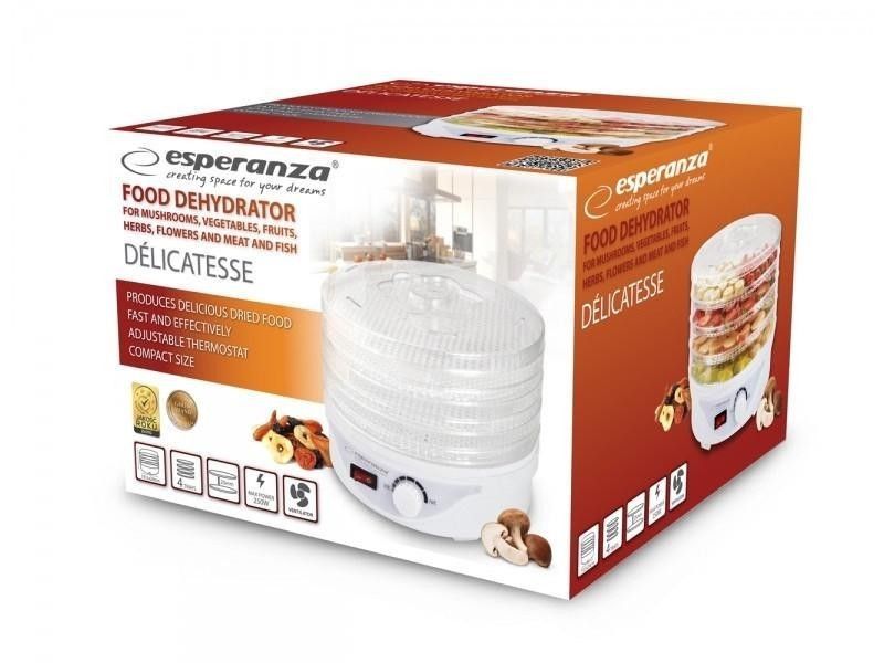 Сушка для фруктів і овочів Esperanza Delicatesse 250 W біла 0198 фото