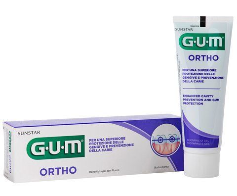 Ортодонтическая зубная паста GUM Ortho для брекетов 75 мл 653 7 фото