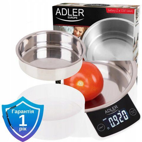 Ваги кухонні Adler AD 3166 5902934834704 фото