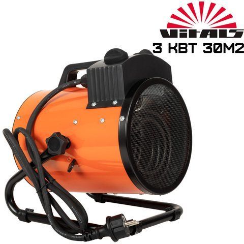 Тепловентилятор електричний 3 кВт 30м2 Vitals EH-35 000109202 фото