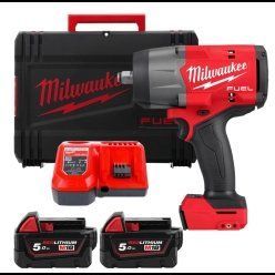 Високомоментний акумуляторний гайковерт MILWAUKEE 1/2" M18 FHIW2F12-502X, 2034 Нм з АКБ 18 V 2 шт.-5 Ah+ЗП кейс 4933492783 VSE фото