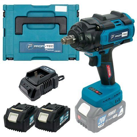 Мощный гайковерт ударный аккумуляторный PROFI-TEC PTW820BL POWERLine: с АКБ 2шт-20V 4.0Ah, 720 Нм 007043 фото