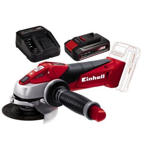 Угловая шлифовальная машина аккумуляторная Einhell TE-AG 18/115 Li Solo 115 мм + аккумулятор и зарядное 4431110, 4512097 фото