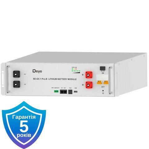 Аккумулятор литий-железо-фосфатный LiFePO4 Deye SE-G5.1Pro-B 51,2V/100AH 5120 Вт/ч 1084 фото