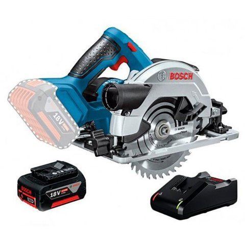 Аккумуляторная дисковая пила Bosch GKS 18V-57 1 АКБ : 18В, 3400 об/мин., диск 165 x 20 мм, VSE 0615990M42 VSE фото