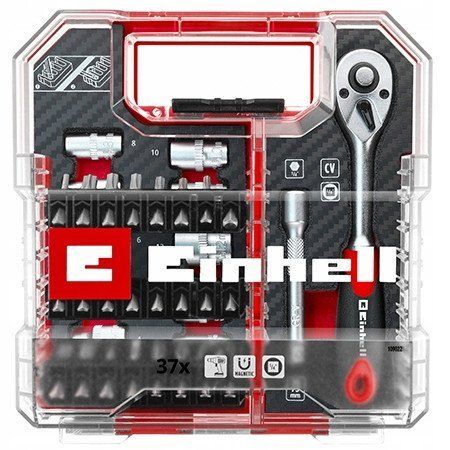 Набор бит и головок с трещоткой Einhell 37 шт. в кейсе L-Case 109022 фото