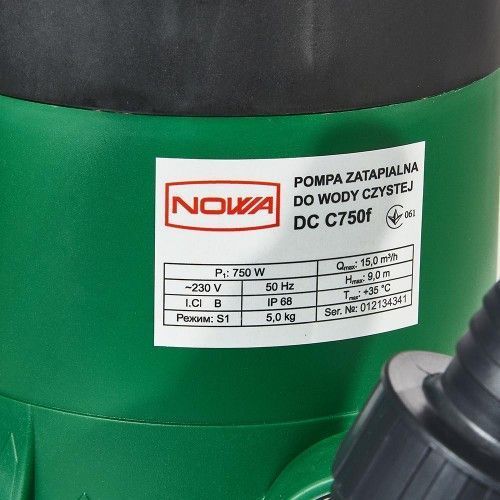 Заглибний Насос дренажний для чистої води NOWA DC C750f 000148548 фото