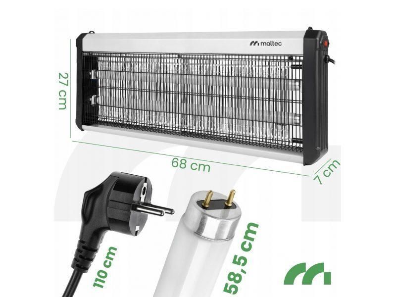Знищувач комах 160 м2 Maltec EGO-02-40W (2x20W) 3000В, Інсектицидні лампи W-40 фото