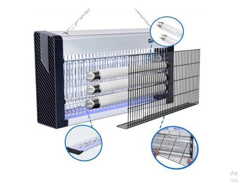 Знищувачі літаючих комах 200 м2 220В Maltec EGO-02-60W (MasterKiller 60W 3800V) W-60 фото