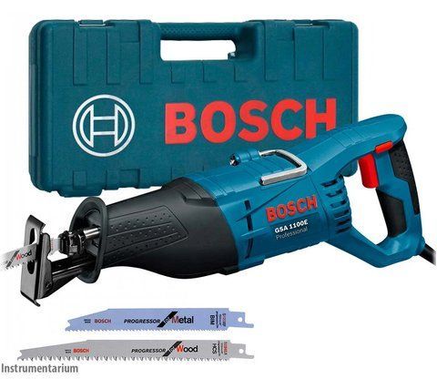 Профессиональная сабельная пила Bosch Professional GSA 1100 E в чемодане : 1100 Вт 060164C800 фото