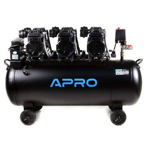 Компресор шестициліндровий безмасляний APRO OFE-100 8Бар 3х1.5кВт 712л/хв 100л (2 крана) OFE-100 фото