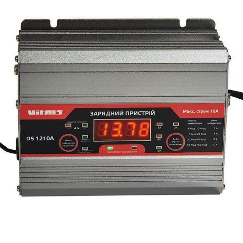 Интеллектуальное зарядное устройство Vitals DS 1210A 250Вт 14,5В для свинцово-кислотных аккумуляторов 000182749 фото