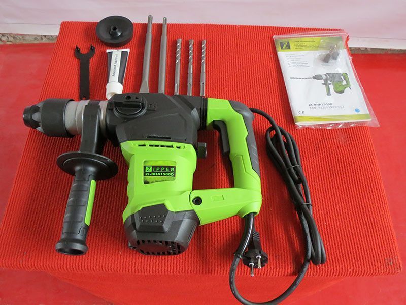 Перфоратор Zipper ZI-BHA1500D: 1500Вт, 5,5Дж, SDS-Plus, сверление, бурение и долбление ZI-BHA1500D фото