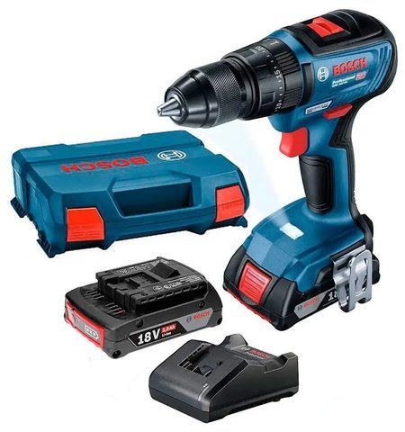 Аккумуляторный ударный шуруповерт Bosch GSB 18V-50 с АКБ 2 шт-18V 2.0Ah 50 Hm в кейсе 3601JH5100 VSE фото