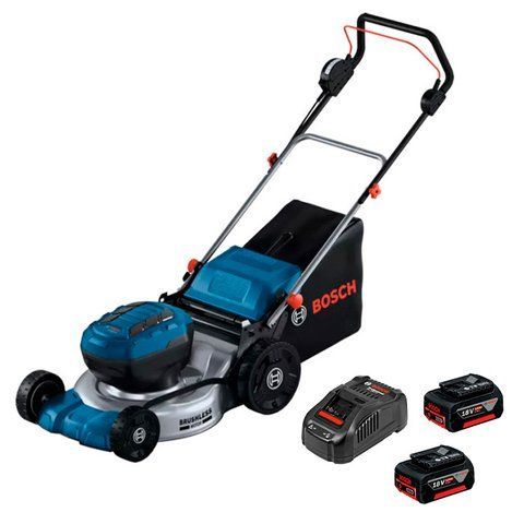 Професійна акумуляторна газонокосарка Bosch GRA 18V2-46 Professional з АКБ 2шт-18V 5Ah GAL 1880 CV 06008C8000+1600A00B8J фото