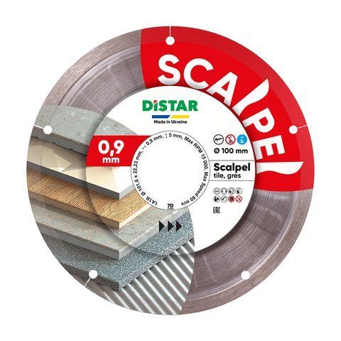 Диск алмазный отрезной Distar 1A1R 100 Scalpel: 100x0.9x22,23мм, керамика, керамогранит (11120158027) 11120158027 фото