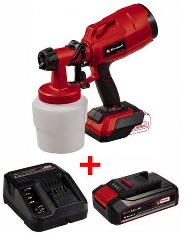Акумуляторний фарбопульт Einhell TC-SY 18/60 Li &mdash; Solo + акб 18 V 2,5 Ah + зарядне 4260025, 4512097 VSE фото