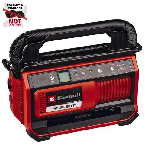 Аккумуляторный переносной воздушный компрессор Einhell PRESSITO 18/25 11 бар 450 л/мин 4020420 фото