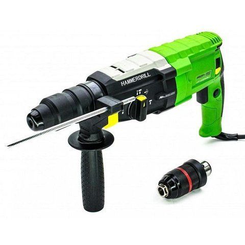 Мощный ударный перфоратор PROFI-TEC PH1250DVF: 1250 Вт, 3.5 Дж, набор буров (002234) 002234 фото