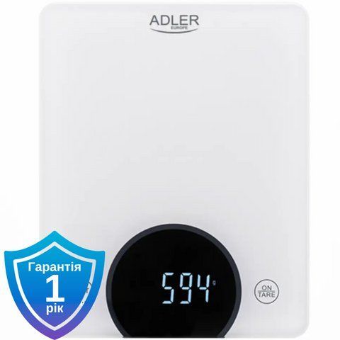 Ваги кухонні Adler AD 3173 white 10 кг 5903887804714 фото