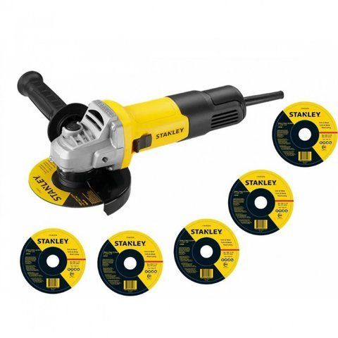 Угловая шлифмашина Stanley STGS9125D + 5 дисков 125 мм : 900Вт, 11000 об/мин. VSE STGS9125D VSE фото