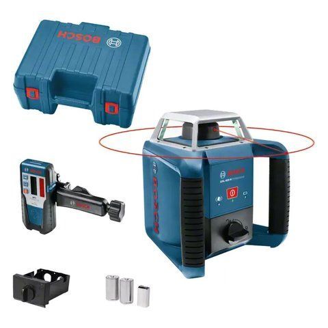 Профессиональный ротационный лазерный уровень нивелир BOSCH Professional GRL 400 H SET красный луч оригинал 0601061800 VSE фото