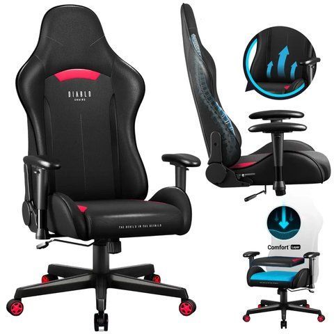 Геймерское кресло Diablo X-ST4RTER черное 120 кг (X-ST4RTER) 0364 фото