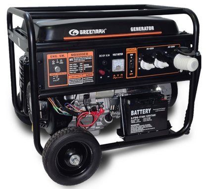 Однофазний гібридний генератор газ/бензин GREENMAX MB9000EB 7.0/7.5 кВт з електрозапуском DD0004223 фото