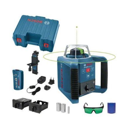Профессиональный ротационный лазерный уровень нивелир BOSCH GRL 300 HVG SET Professional зеленый луч кейс 0601061700 VSE фото