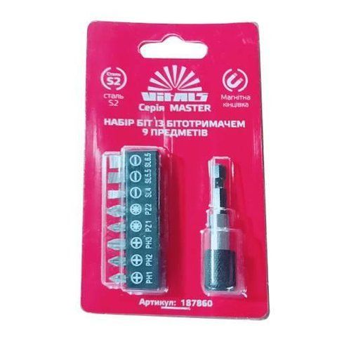Набір біт з тримачем 9 предметів Vitals Master 000187860 фото