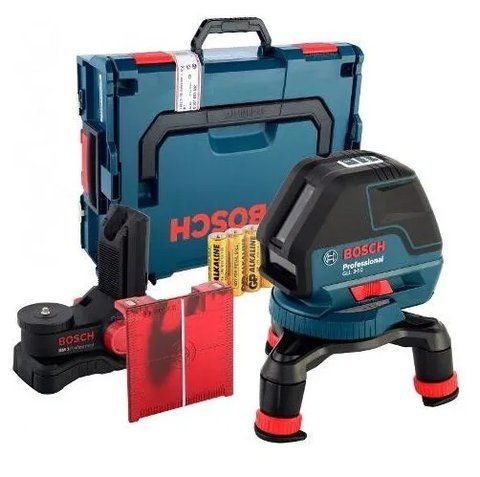 Професійний лазерний нівелір Bosch GLL 3-50 + BM1 + L-BOXX (0601063802) : 4 батареї 1,5 В LR6, вага 0.94 кг, кейс VSE 0601063802 VSE фото
