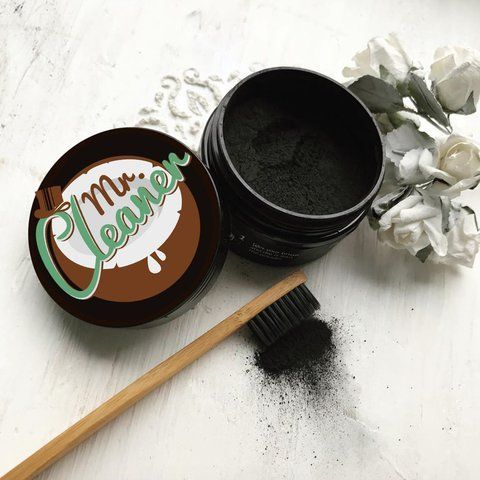 Кокосовий порошок для відбілювання зубів Mr.Cleaner + бамбукова щітка у Подарунок! VSE 1447 фото